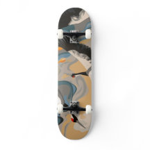 Grues en flammes au-dessus du fleuve