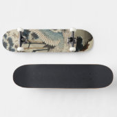 Skateboard Grues sur un pin couvert de neige Hokusai (Horz)