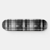 Skateboard Grund Black Blanc Flannel Plaid Tartan Design (Horz)