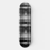 Skateboard Grund Black Blanc Flannel Plaid Tartan Design (Recto)