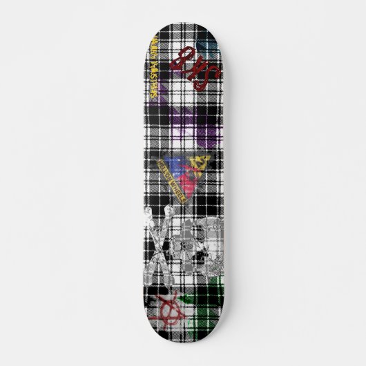 Skateboard Grunge de plaid (Devant)