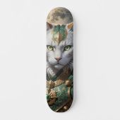 Skateboard Guerrier épique de chat blindé (Recto)