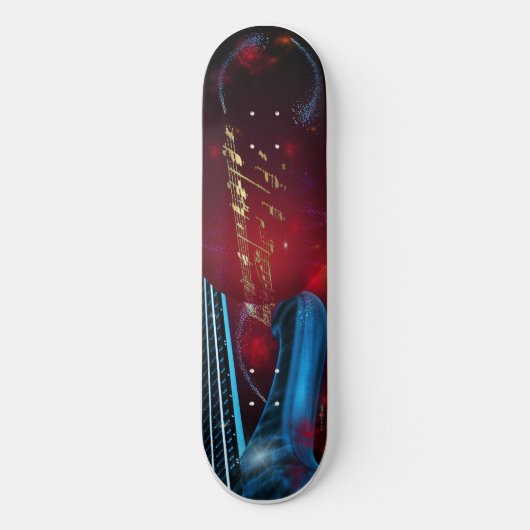 Skateboard Guitare bleue (Recto)