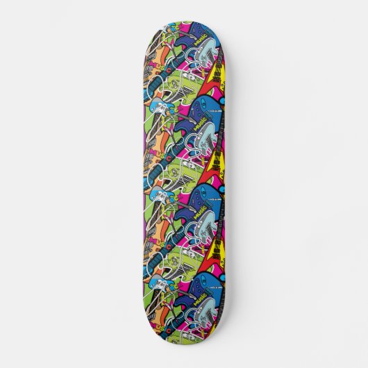 Skateboard Guitare électrique funky (Recto)