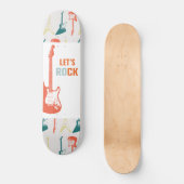 Skateboard Guitare Rock et Roll Music Rockstar (Recto)
