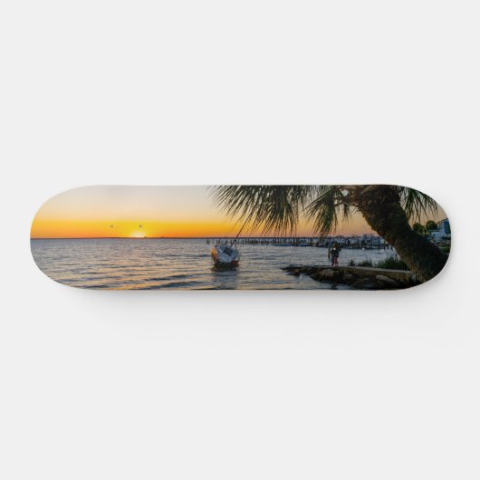 Skateboard Gulf Breeze Floride Sunset Skate board (Horz)