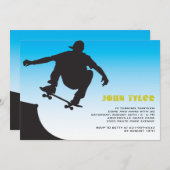Skateboard Guy Uitnodiging (Voorkant / Achterkant)