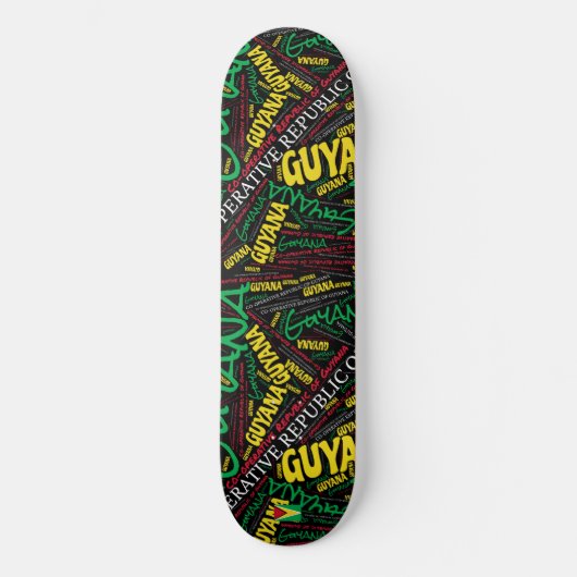 Skateboard Guyana National Pride Wordcloud (Recto)