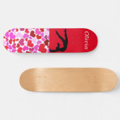 Skateboard Gymnastique filles Coeurs de Saint Valentin (Horz)