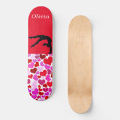 Skateboard Gymnastique filles Coeurs de Saint Valentin (Recto)