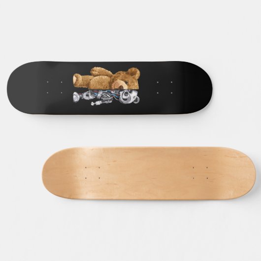 Skateboard Half Bear Half Robot (Horz)