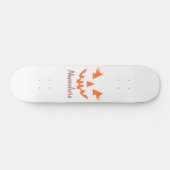 Skateboard Halloween Citrouille Jack-o'-lantern fille personn (Horz)