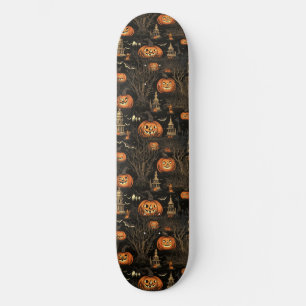 Skateboard Halloween Citrouille Motif Dark
