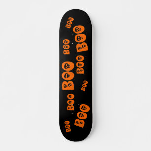 Skateboard Halloween crâne "Boo"