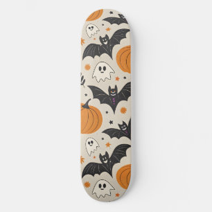 Skateboard Halloween et motif d'automne
