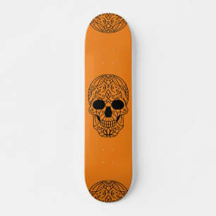Skateboard Halloween Skull Skull Skull