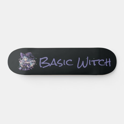 Skateboard Halloween/Sorcière/violet (Horz)