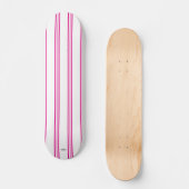 Skateboard HAMbWG blanc et rose de planche à roulettes (Recto)