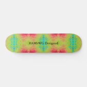 Skateboard HAMbyWG Conçu - Type teint vert PInk bleu (Horz)
