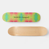 Skateboard HAMbyWG Conçu - Type teint vert PInk bleu (Horz)