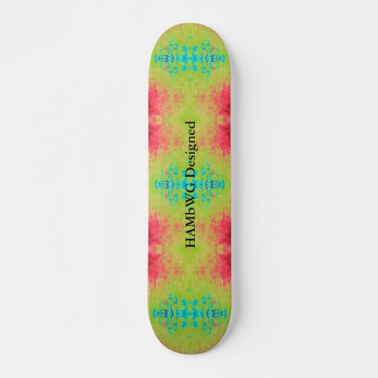 Skateboard HAMbyWG Conçu - Type teint vert PInk bleu (Devant)