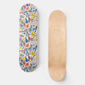Skateboard Hand-drawn Doodles Modern Playful Pattern (Recto)
