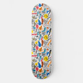 Skateboard Hand-drawn Doodles Modern Playful Pattern (Recto)