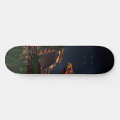 Skateboard Handcrafted Pheasant and the Teotihuacán Pyramid:  (Horz)