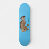 Skateboard Handfish cartoon illustration (Devant)