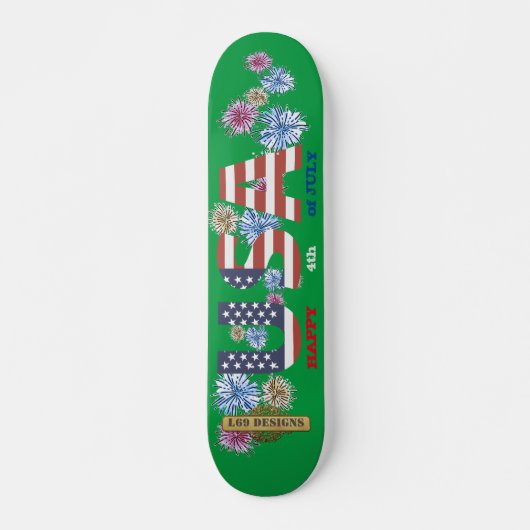skateboard "HAPPY 4 juillet" (Devant)