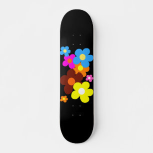 Skateboard Happy Flowers