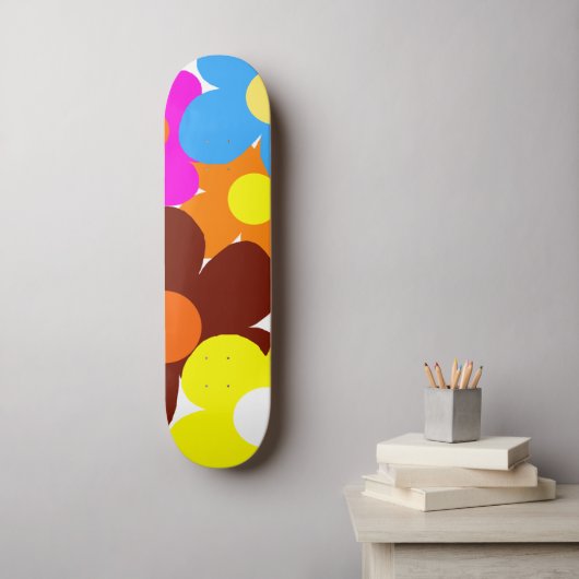 Skateboard Happy Flowers (Art mural)