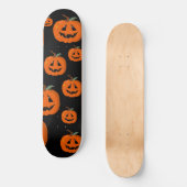 Skateboard Happy Halloween Jack-o'-lantern Illustration Art (Recto)