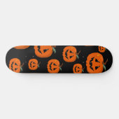Skateboard Happy Halloween Jack-o'-lantern Illustration Art (Horz)