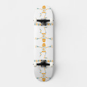 Skateboard Happy human skeleton ceramic tile (Recto)