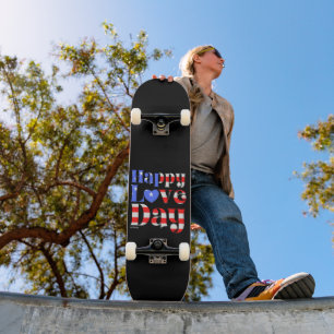 Skateboard HAPPY LOVE DAY drapeau américain