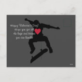 skateboard, Happy valentines day personalize naam Feestdagenkaart (Achterkant)