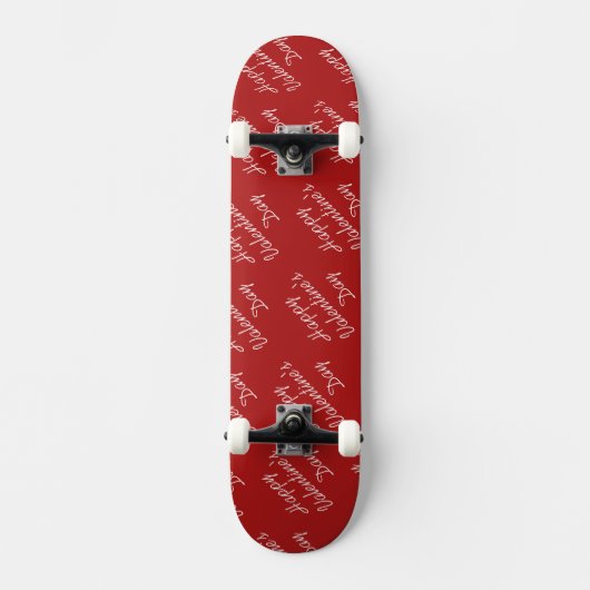 Skateboard Happy Valentines Day Text Pattern Stylish (Recto)