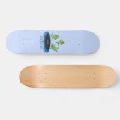 Skateboard Haricots verts mignons sur dessin animé trampoline (Horz)