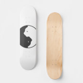 Skateboard Harmonie des chats blancs et noirs - Choisir la co (Recto)