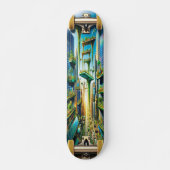 Skateboard "Harmonie futuriste" (Devant)