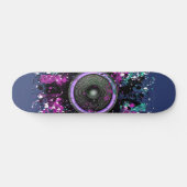 Skateboard Haut-parleur de musique et peinture rayée (Horz)