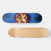 Skateboard Haut-parleurs de musique et soleil bleu (Horz)