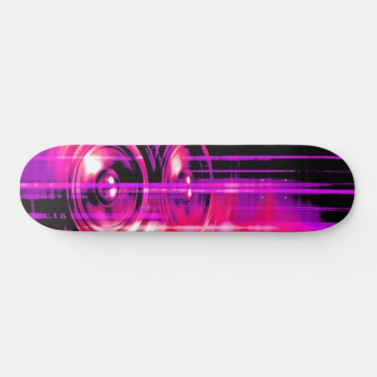 Skateboard Haut-parleurs de musique violette (Horz)
