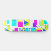 SKATEBOARD HAUTEUR DE COULEUR MODE RÉTRO 80S (Horz)