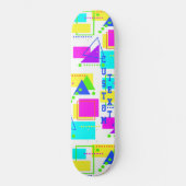 SKATEBOARD HAUTEUR DE COULEUR MODE RÉTRO 80S (Recto)