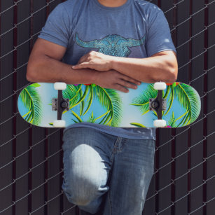 Skateboard Hawaï Tropical Motif sans couture