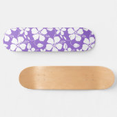 SKATEBOARD HAWAIIAN HULA (HIBISCUS) LUMIÈRE PURPLE (Horz)