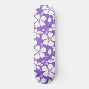 SKATEBOARD HAWAIIAN HULA (HIBISCUS) LUMIÈRE PURPLE