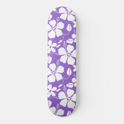 SKATEBOARD HAWAIIAN HULA (HIBISCUS) LUMIÈRE PURPLE (Recto)